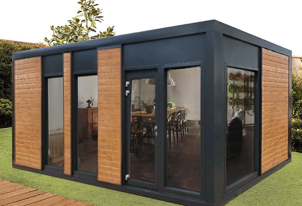 Business-Container auf eigenem Grundstück